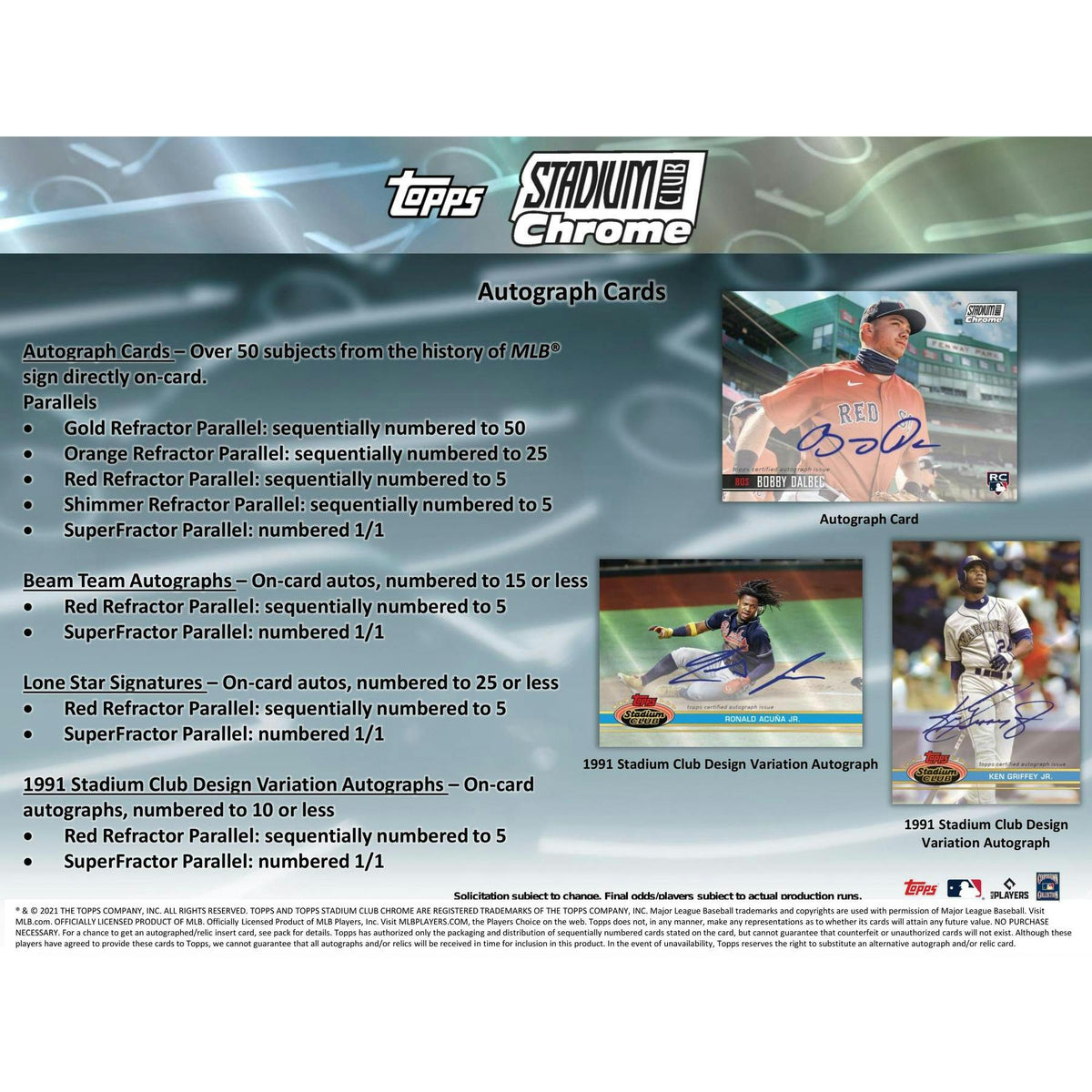 2021 Topps Stadium Club Chrome Baseball Hobby 16-Box Case