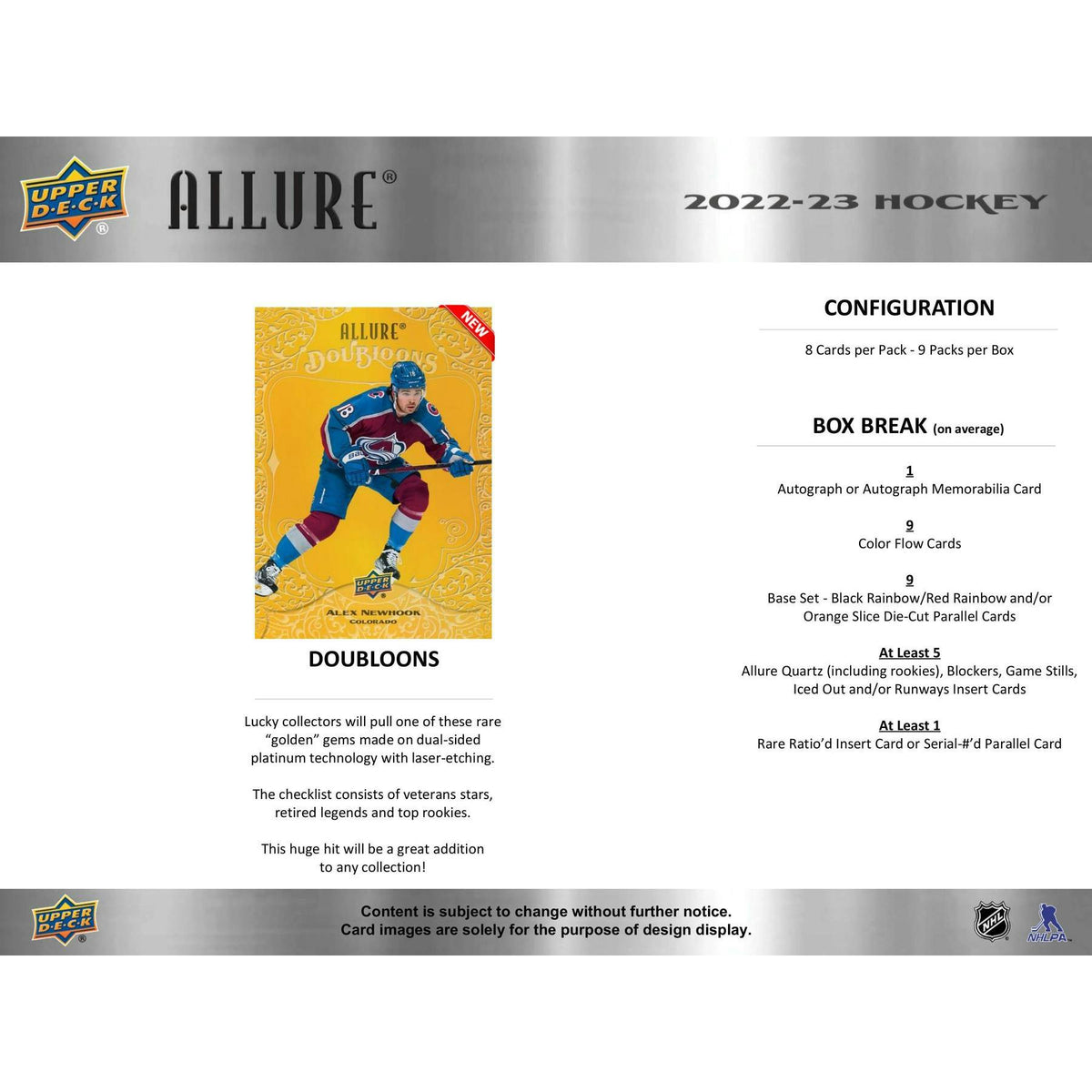 2022/23 Upper Deck Allure Hockey Hobby Box