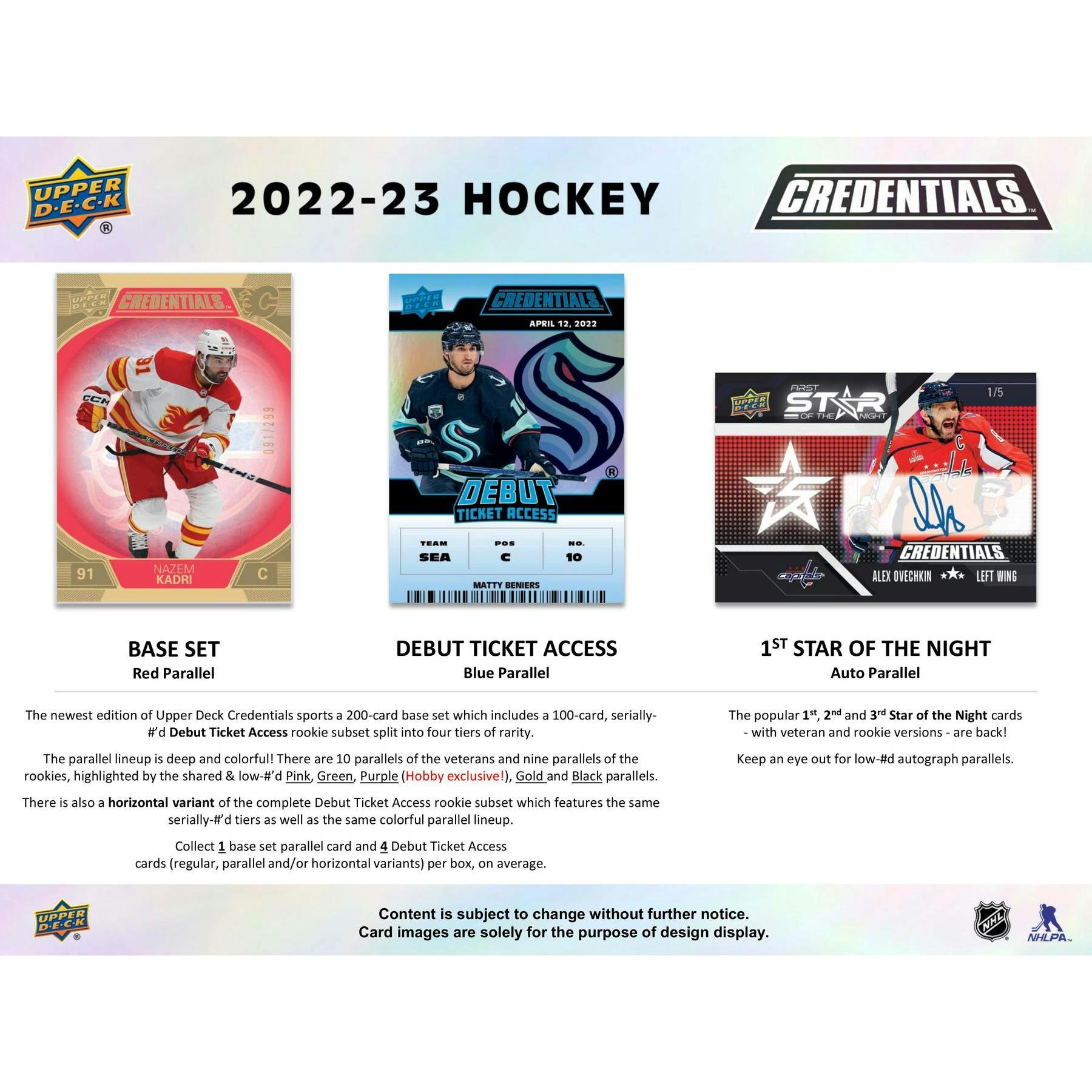 2022/23 Upper Deck Credentials Hockey Hobby Box