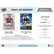 2022/23 Upper Deck Credentials Hockey Hobby 20-Box Case