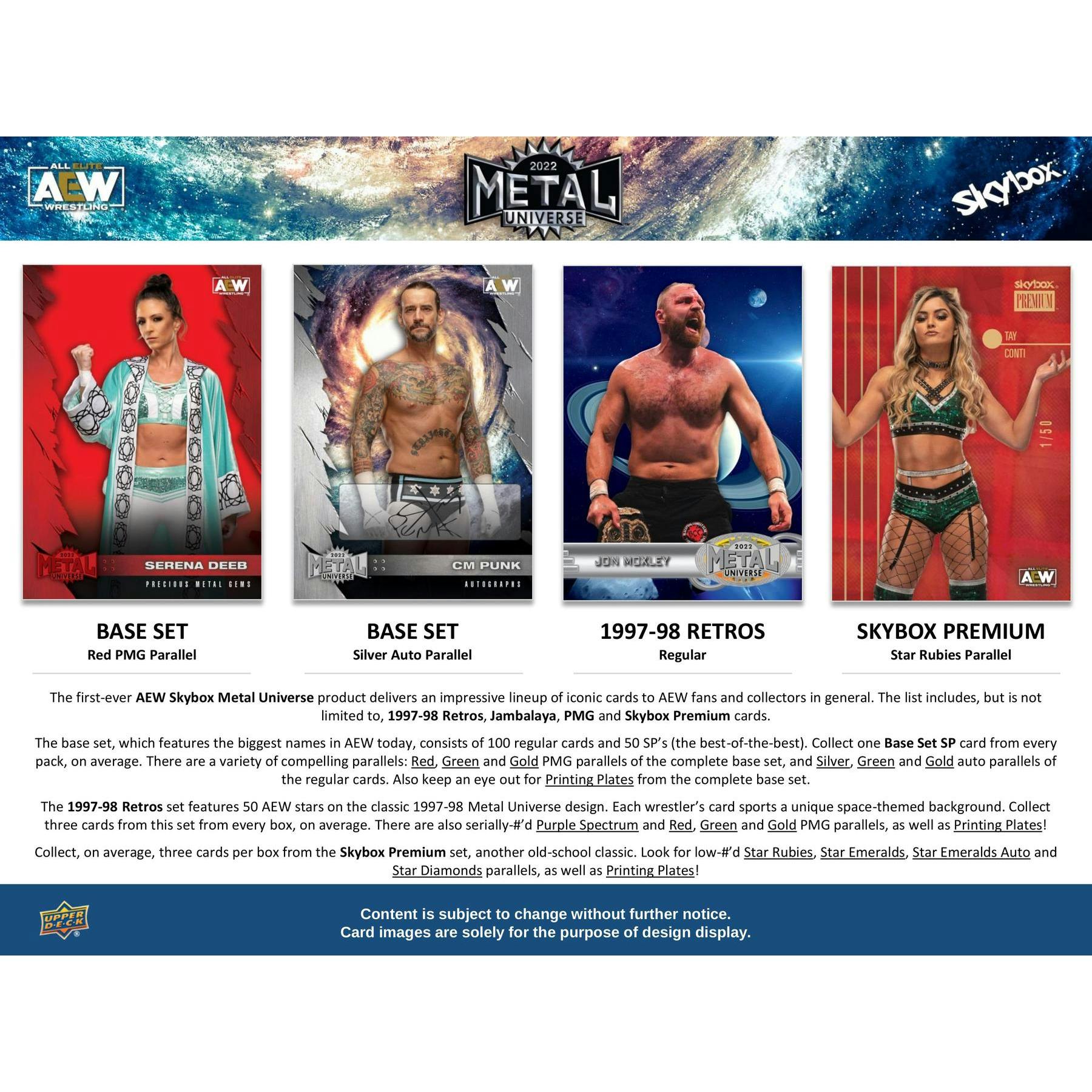 2022 Upper Deck All Elite Wrestling AEW Skybox Metal Universe Hobby 16-Box Case