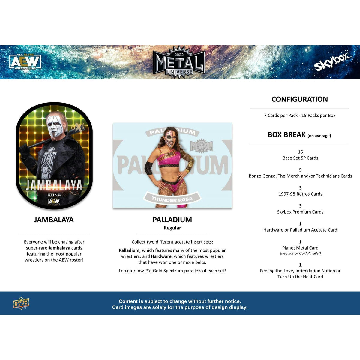 2022 Upper Deck All Elite Wrestling AEW Skybox Metal Universe Hobby 16-Box Case