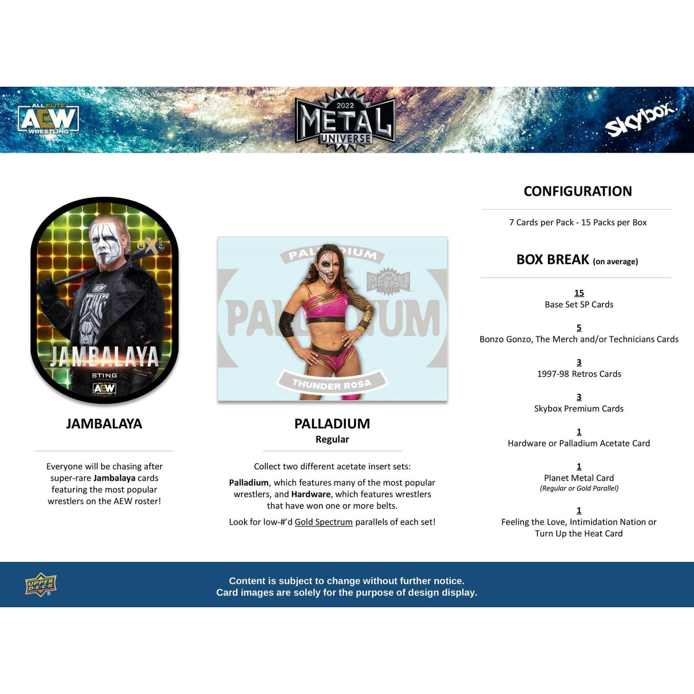 2022 Upper Deck All Elite Wrestling AEW Skybox Metal Universe Hobby Box
