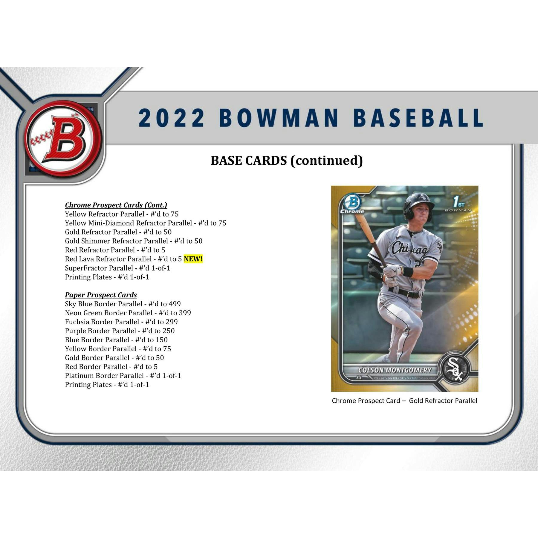 2022 Bowman Baseball Hobby Jumbo Box