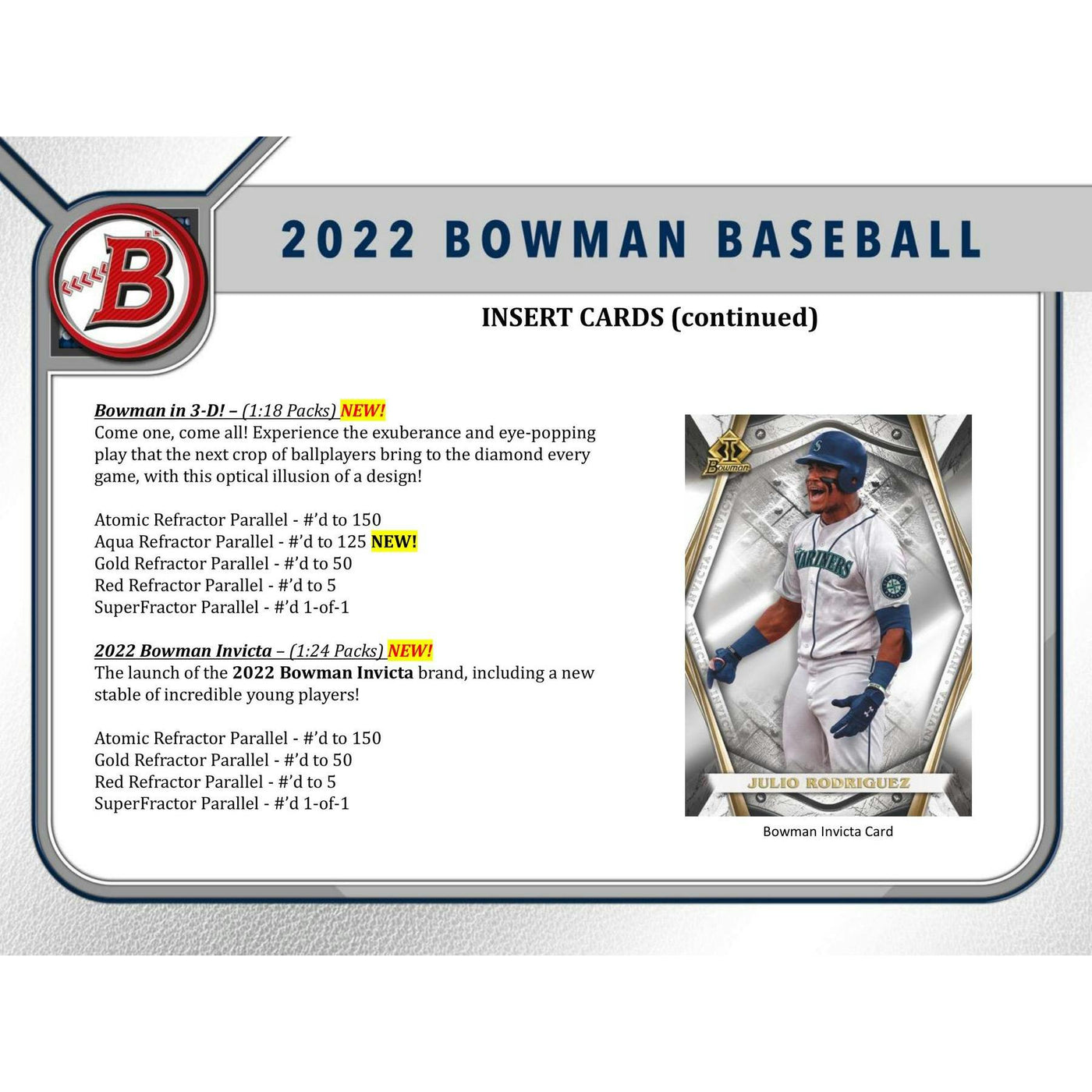 2022 Bowman Baseball Hobby Jumbo Box