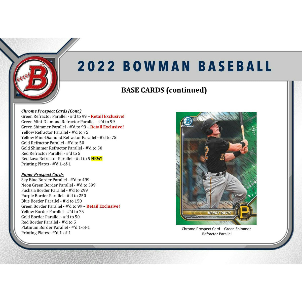 2022 Bowman Baseball 6-Pack Blaster Box
