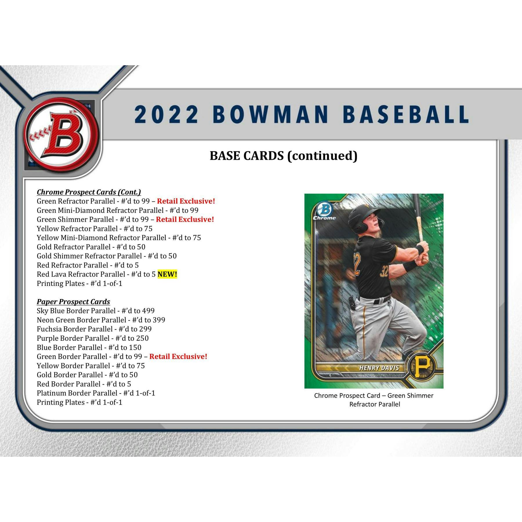 2022 Bowman Baseball 6-Pack Blaster Box