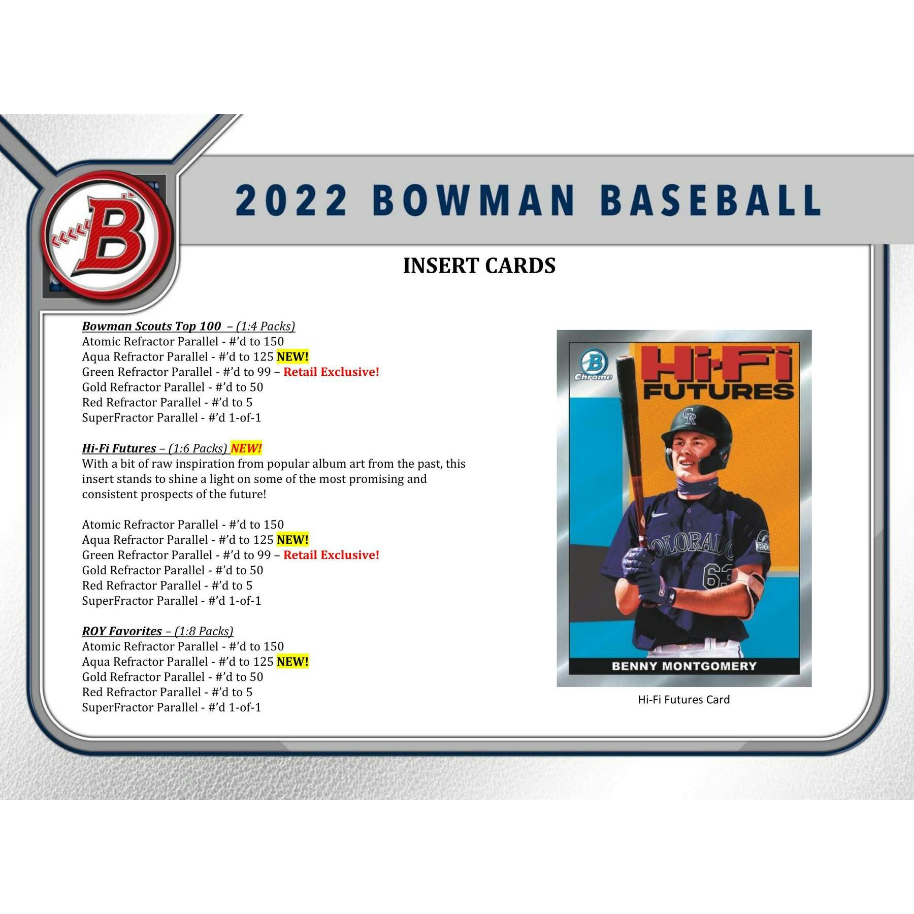 2022 Bowman Baseball 6-Pack Blaster Box