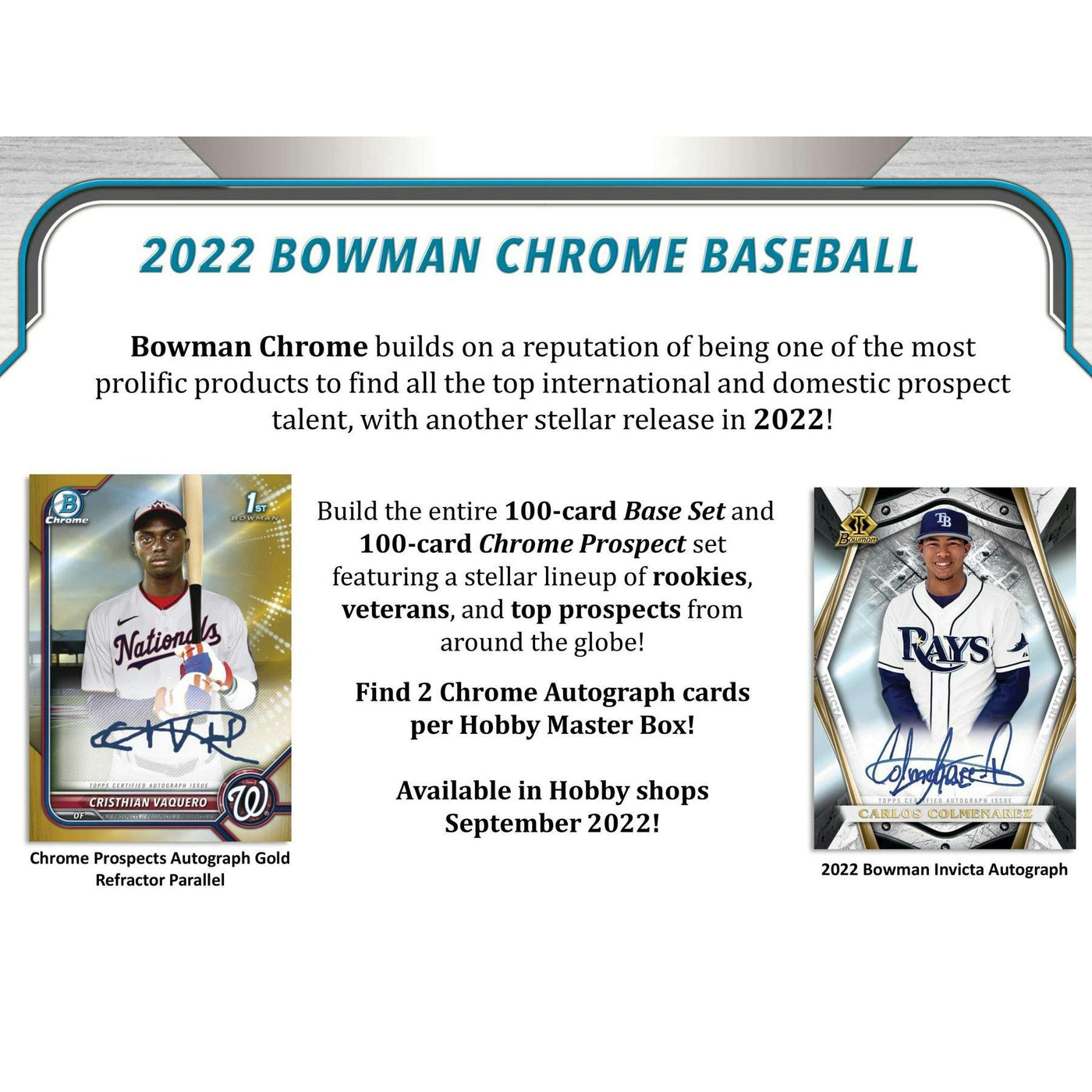 2022 Bowman Chrome Baseball Hobby Box