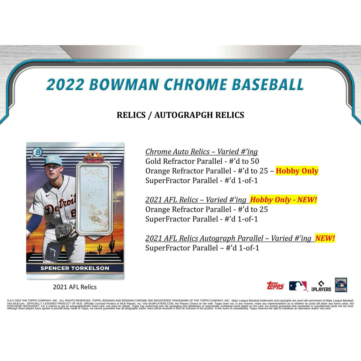 2022 Bowman Chrome Baseball Hobby Box