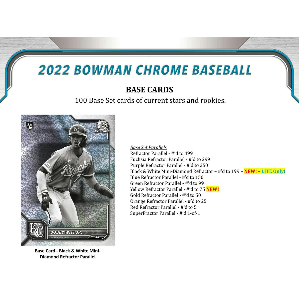 2022 Bowman Chrome Baseball LITE 16-Box Case