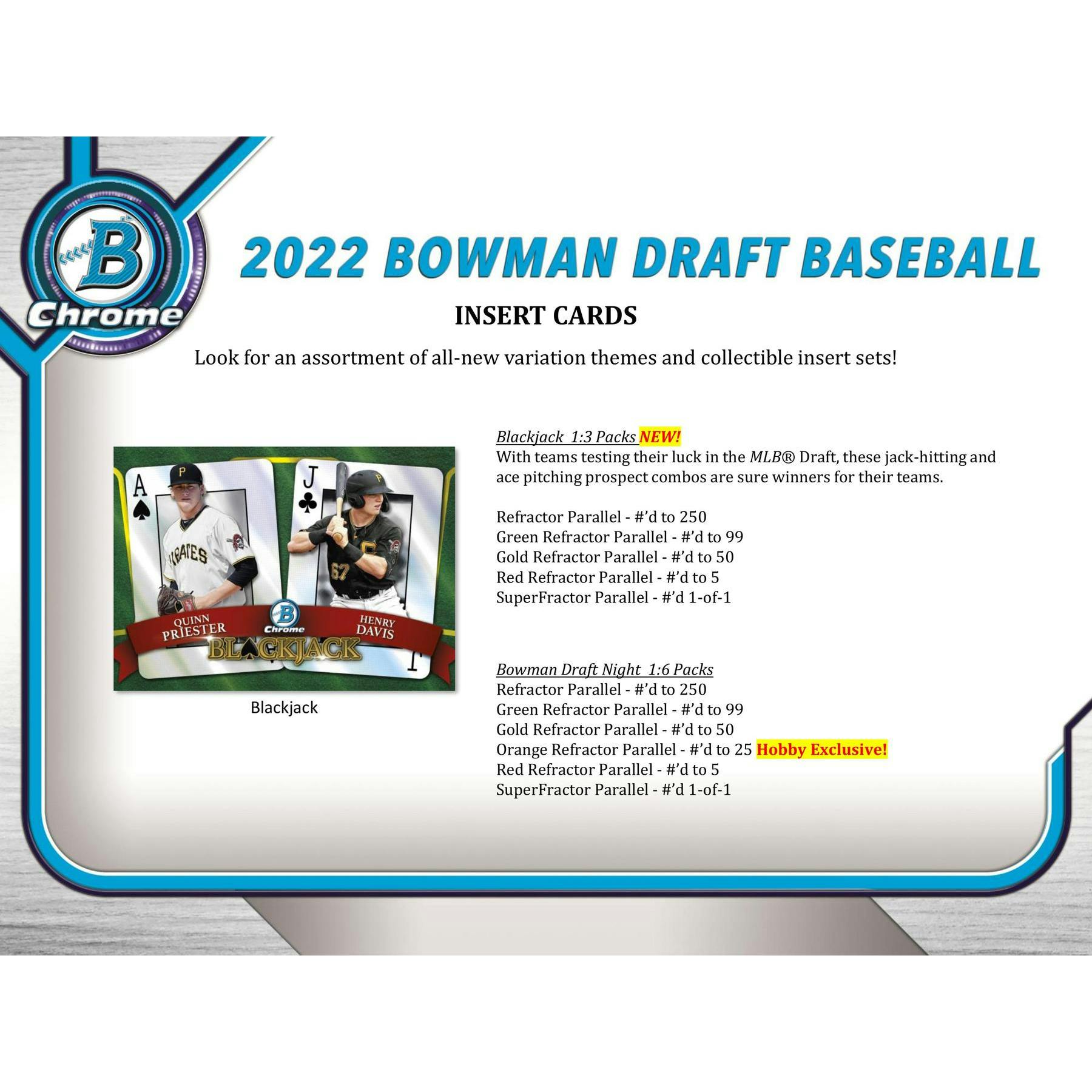 2022 Bowman Draft Baseball Hobby Jumbo Pack