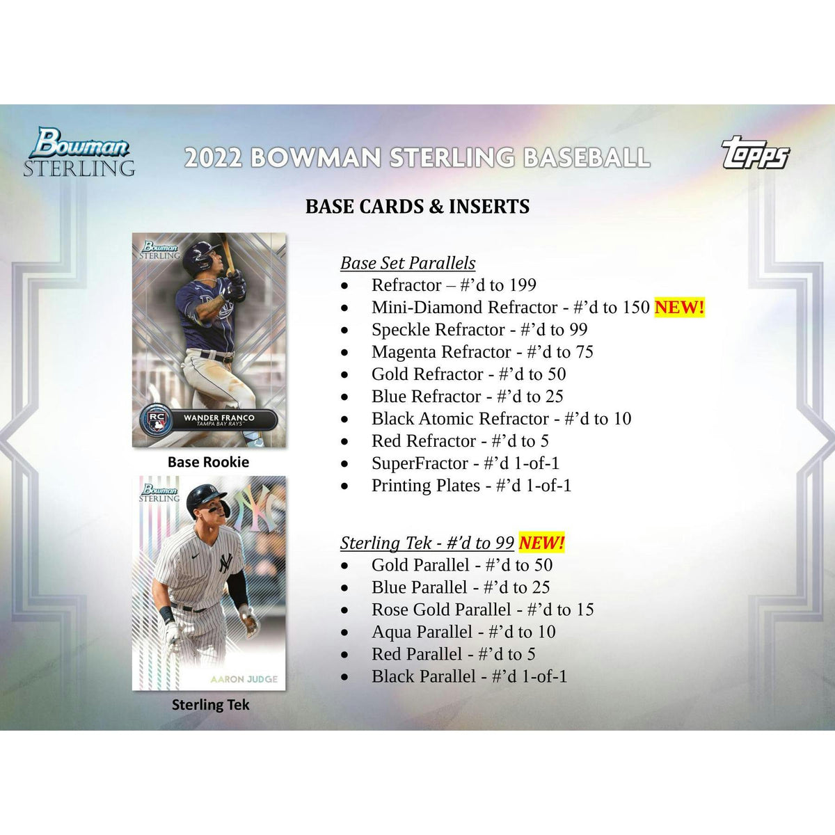 2022 Bowman Sterling Baseball Hobby Box