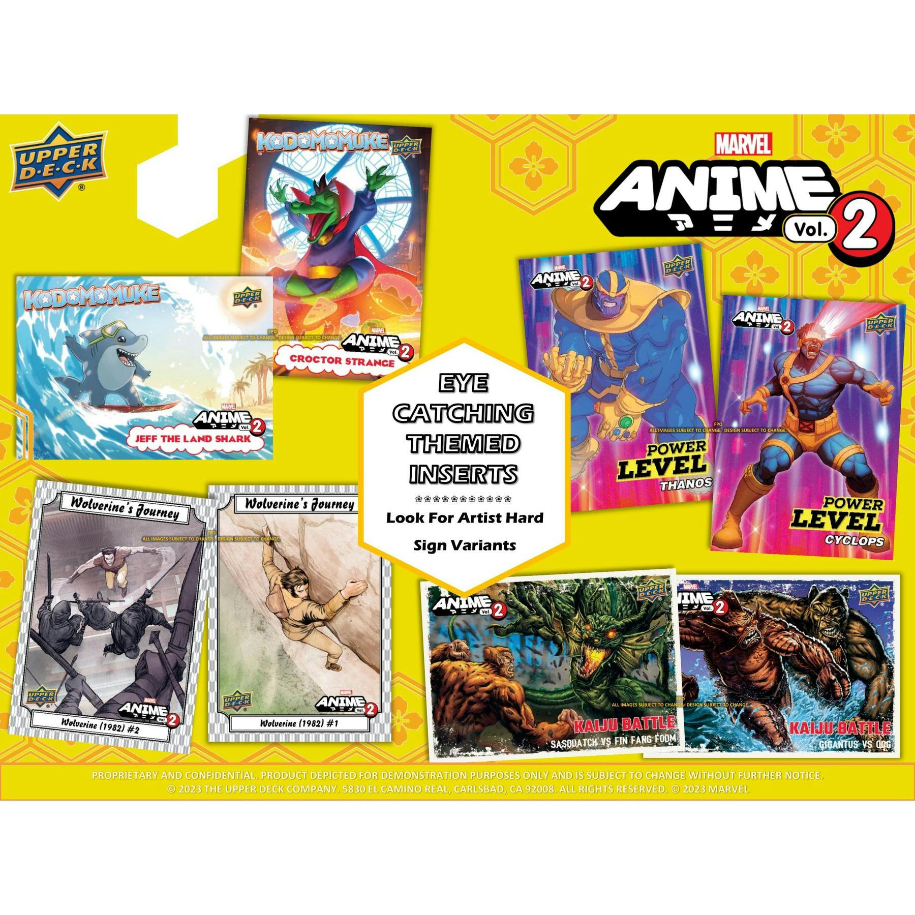 2023 Upper Deck Marvel Anime Volume 2 Hobby 16-Box Case