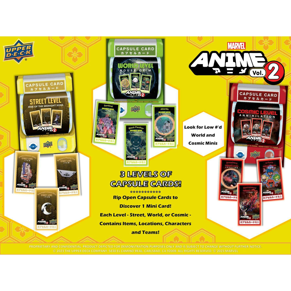 2023 Upper Deck Marvel Anime Volume 2 Hobby 16-Box Case