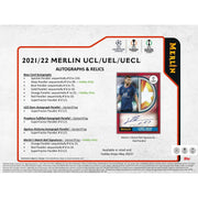 2021/22 Topps UEFA Champions League Merlin Chrome Soccer Hobby 12-Box Case