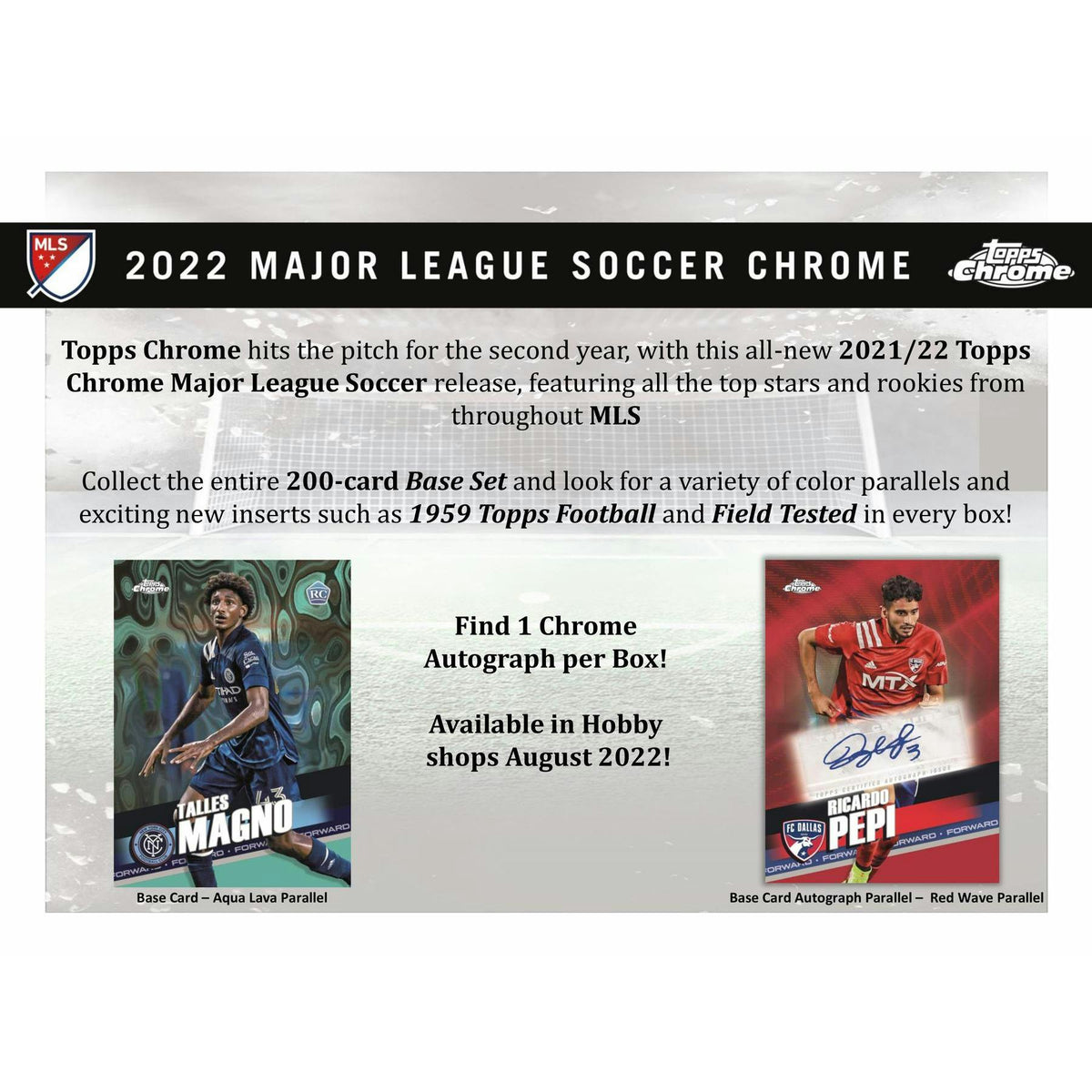 2022 Topps Chrome MLS Major League Soccer Hobby Box (Reed Buy)
