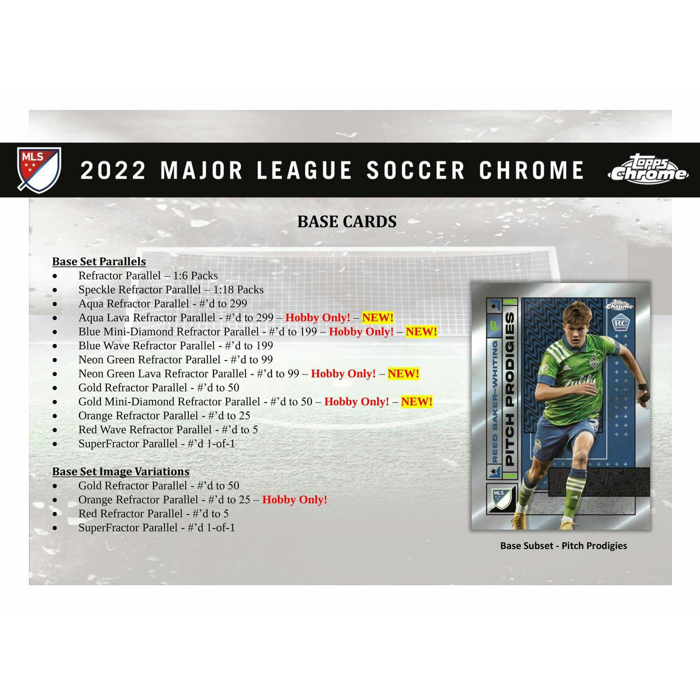 2022 Topps Chrome MLS Major League Soccer Hobby Box (Reed Buy)