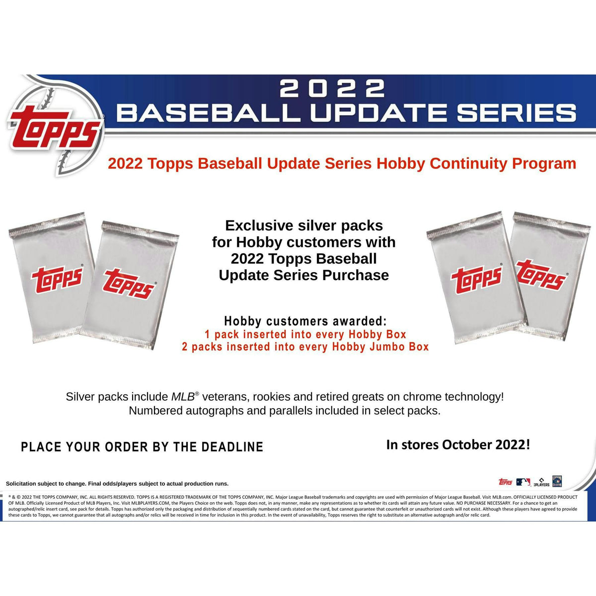 2022 Topps Update Series Baseball Hobby Jumbo 6-Box Case