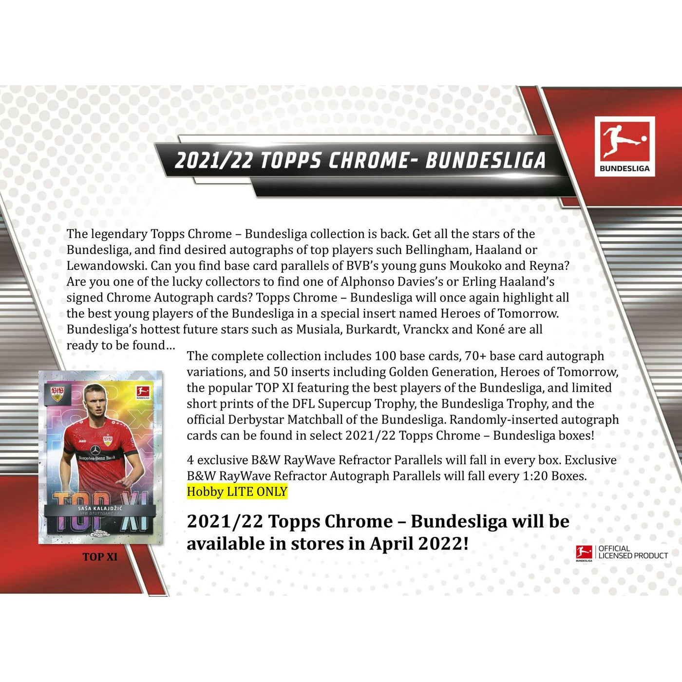 2021/22 Topps Chrome Bundesliga Soccer Hobby Lite Box