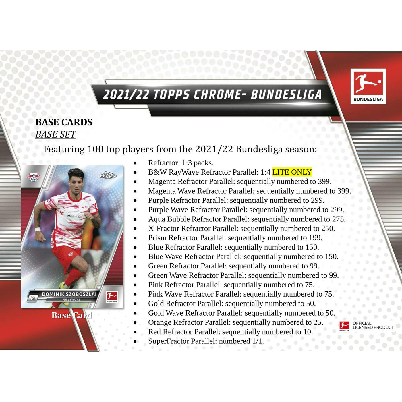 2021/22 Topps Chrome Bundesliga Soccer Hobby Lite Box