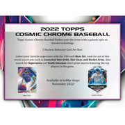 2022 Topps Cosmic Chrome Baseball Hobby Box