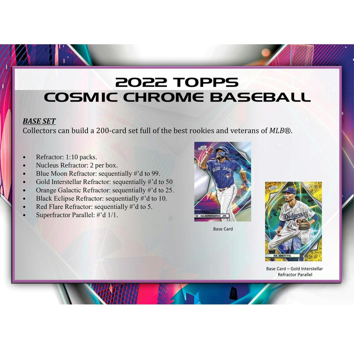 2022 Topps Cosmic Chrome Baseball Hobby Box
