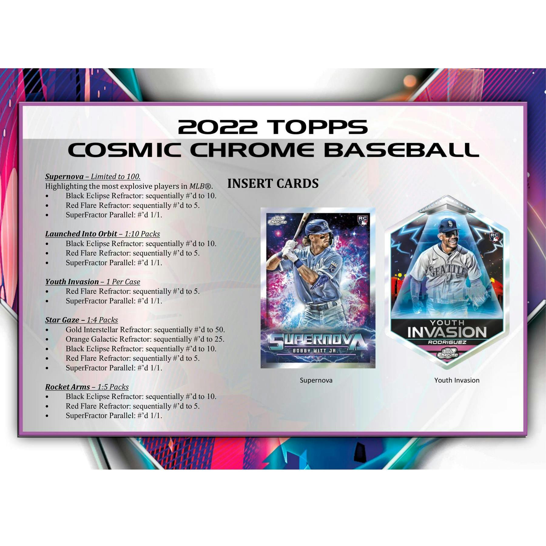 2022 Topps Cosmic Chrome Baseball Hobby Box