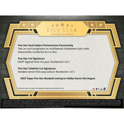 2022 Topps Five Star Baseball Hobby 8-Box Case