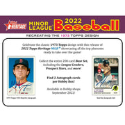 2022 Topps Heritage Minor League Baseball Hobby 12-Box Case