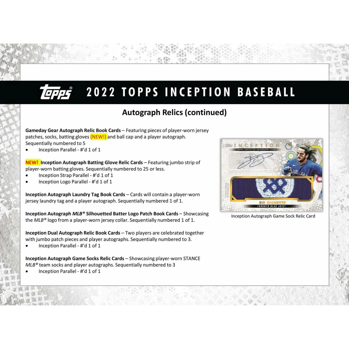 2022 Topps Inception Baseball Hobby Box