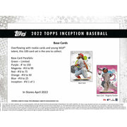 2022 Topps Inception Baseball Hobby 16-Box Case