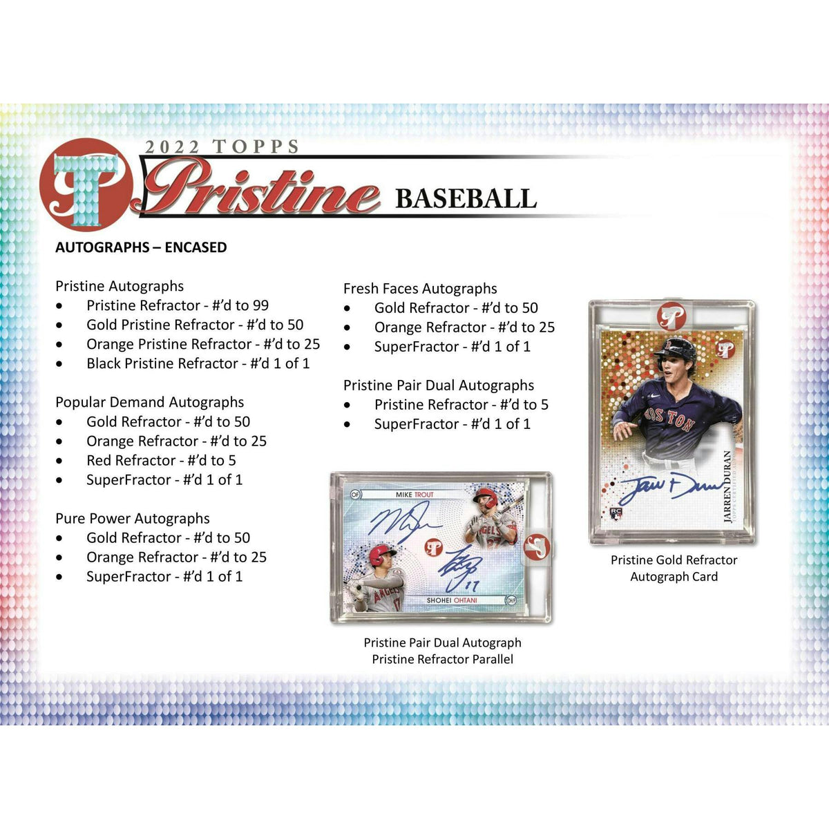 2022 Topps Pristine Baseball Hobby 8-Box Case
