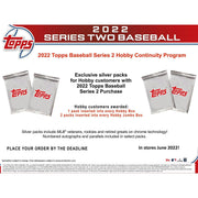 2022 Topps Series 2 Baseball Hobby Jumbo 6-Box Case