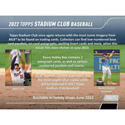 2022 Topps Stadium Club Baseball Hobby Box