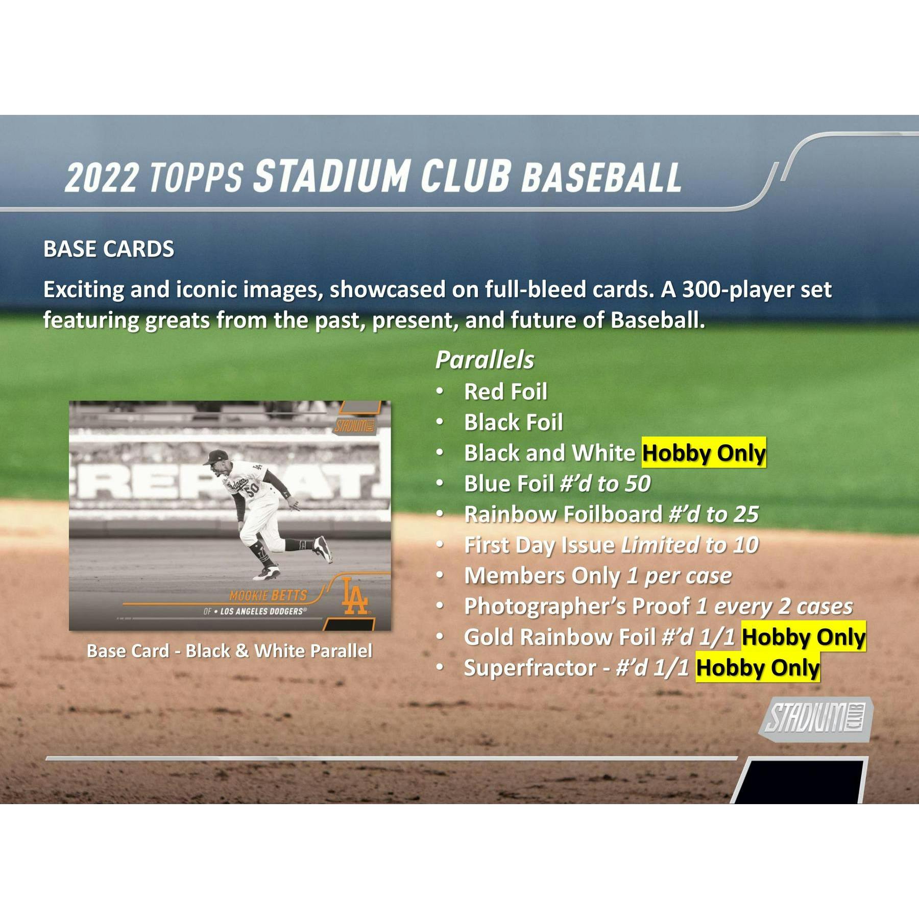 2022 Topps Stadium Club Baseball Hobby 16-Box Case