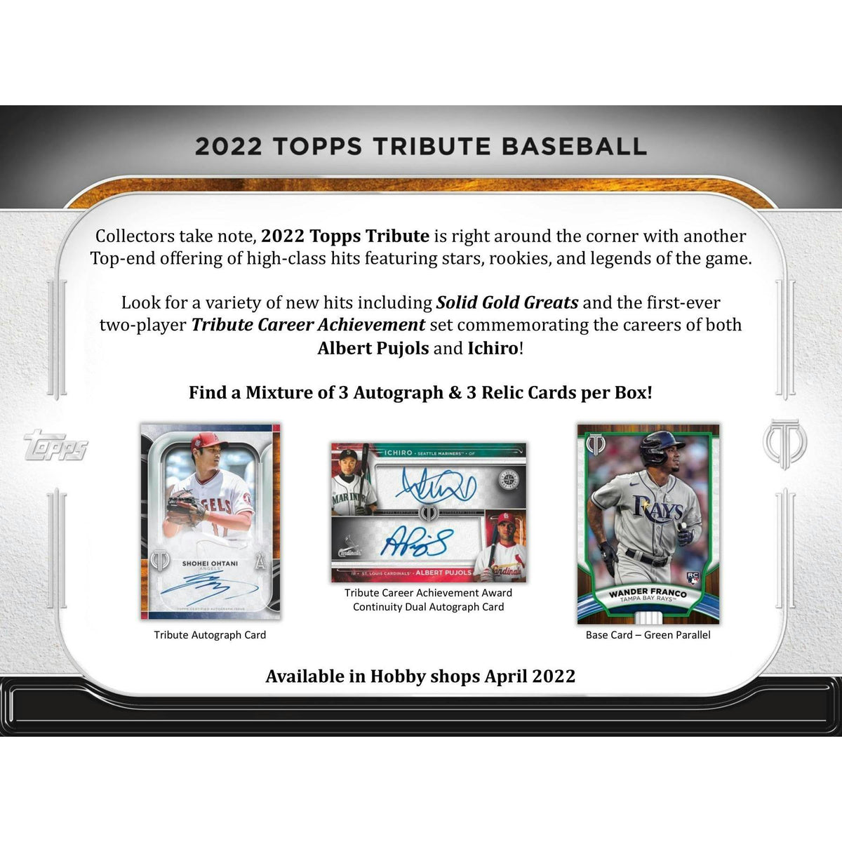 2022 Topps Tribute Baseball Hobby Box