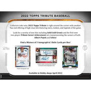 2022 Topps Tribute Baseball Hobby 6-Box Case