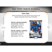2022 Topps Tribute Baseball Hobby 6-Box Case