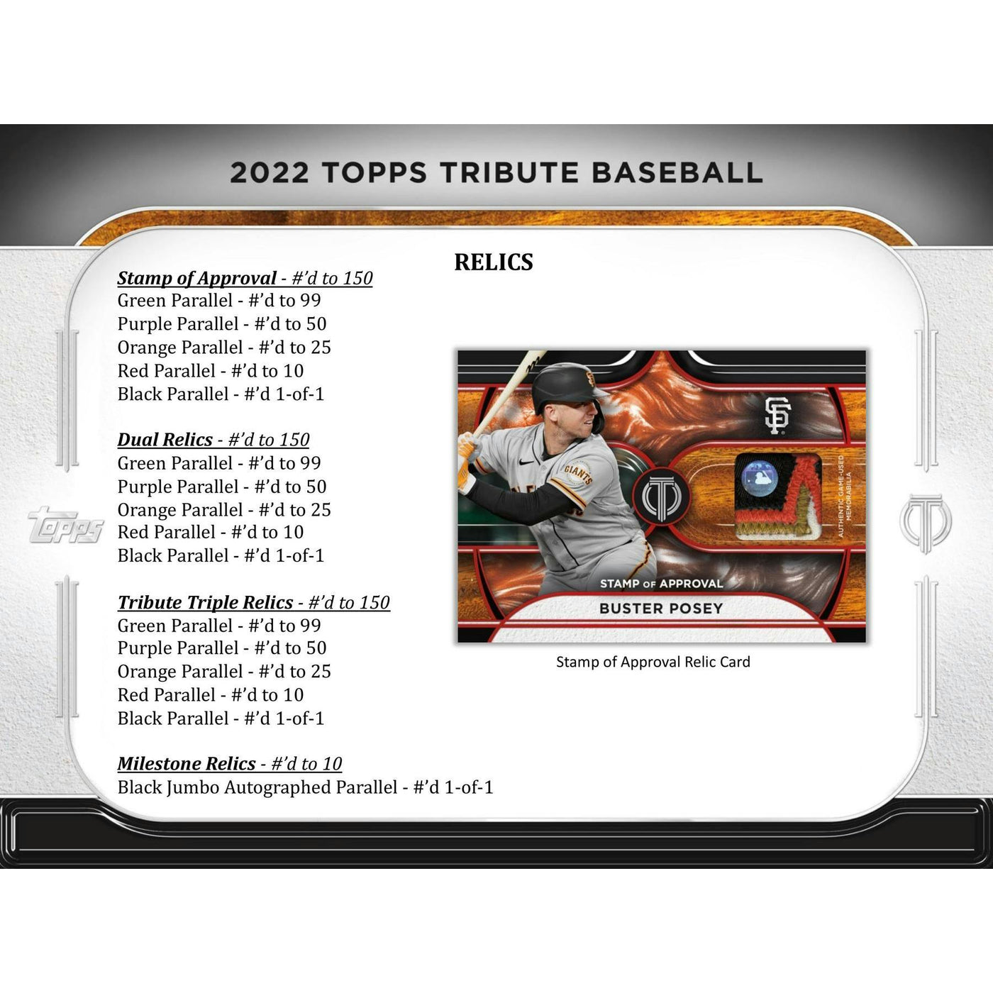 2022 Topps Tribute Baseball Hobby Box