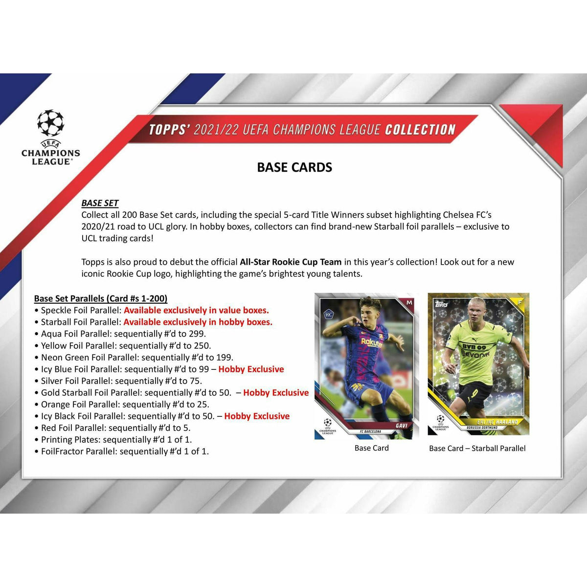 2021/22 Topps UEFA Champions League Collection Soccer Blaster Box (Sparkle Foil Parallels!)