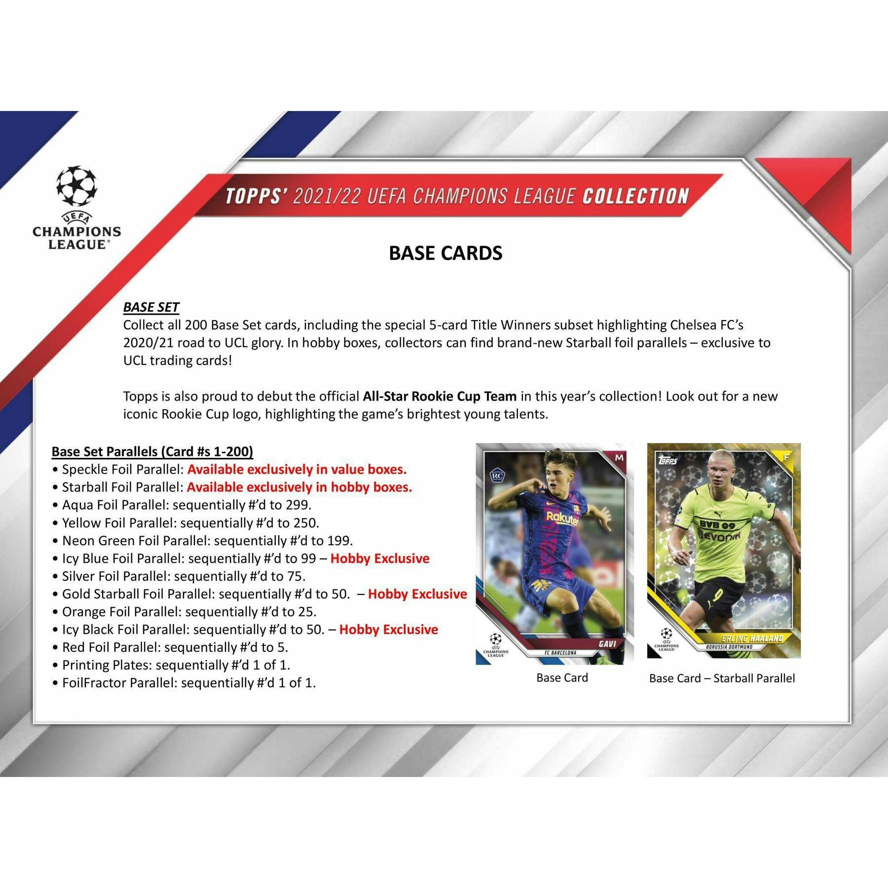 2021/22 Topps UEFA Champions League Collection Soccer Blaster Pack