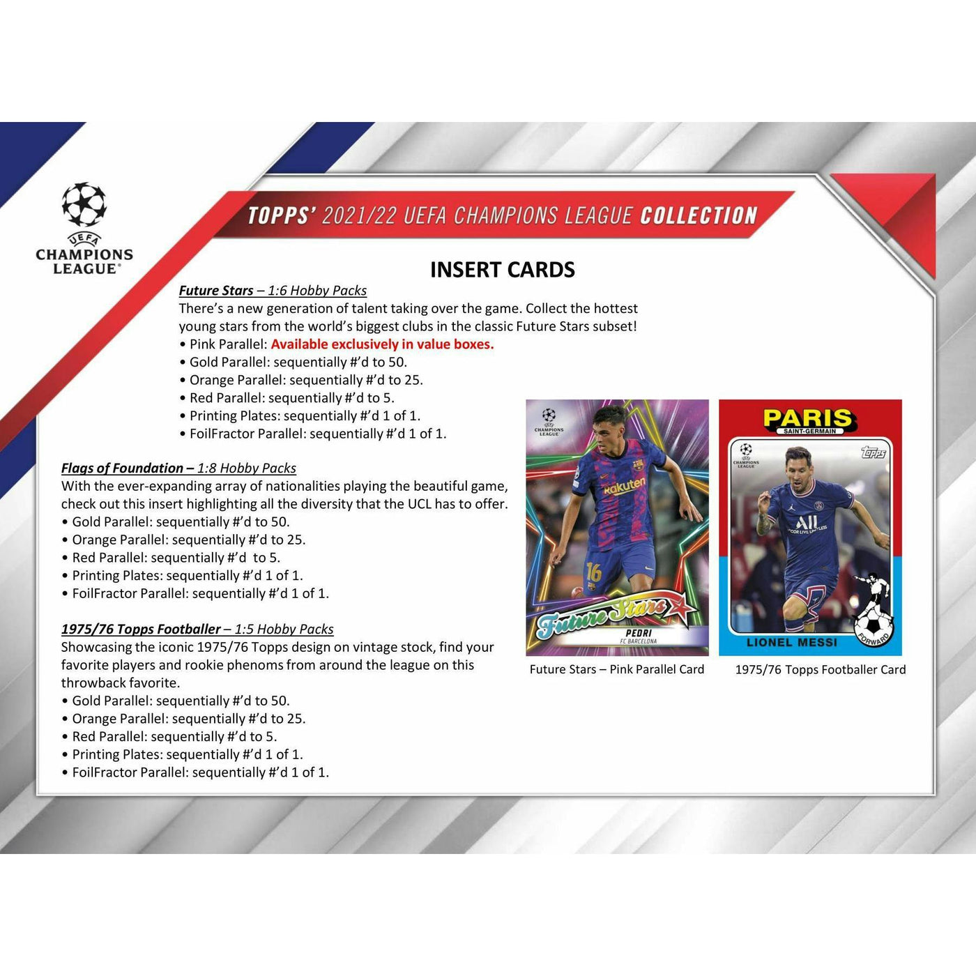 2021/22 Topps UEFA Champions League Collection Soccer Blaster Pack