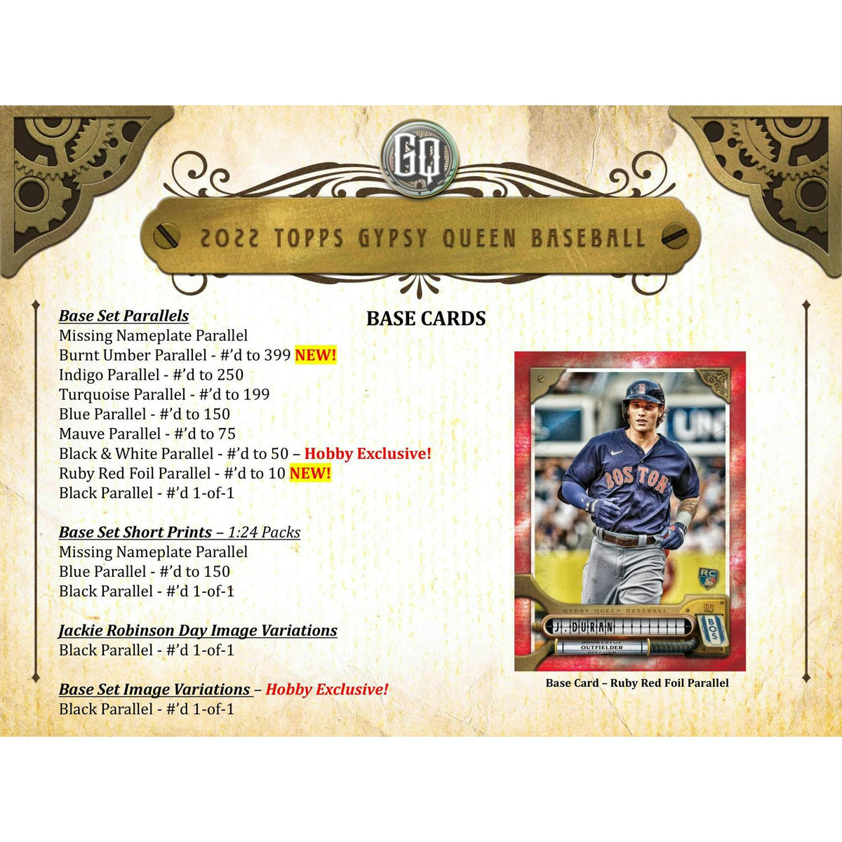 2022 Topps Gypsy Queen Baseball Hobby 10-Box Case