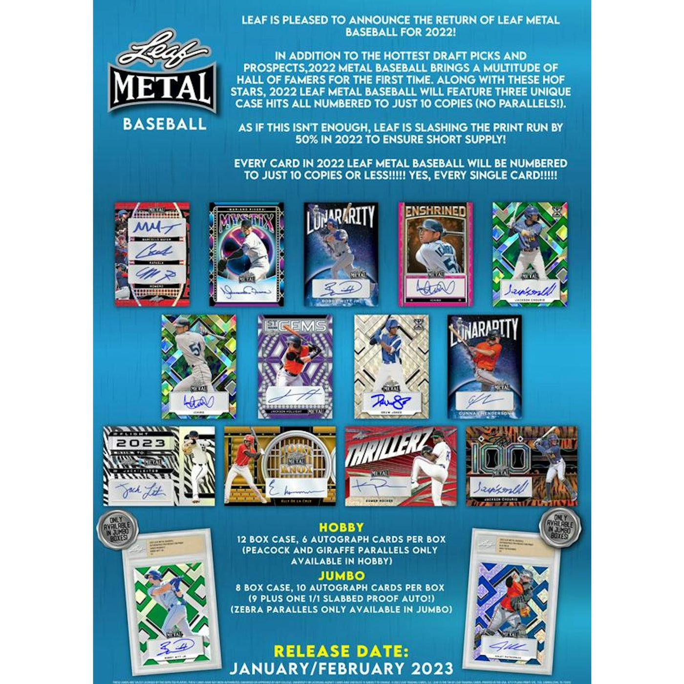 2022 Leaf Metal Baseball Hobby Jumbo Box (Reed Buy)