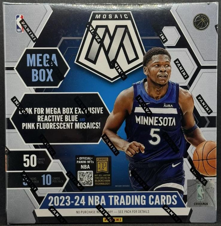 2023/24 Panini Mosaic Basketball Mega Box (Blue & Pink Mosaics!)