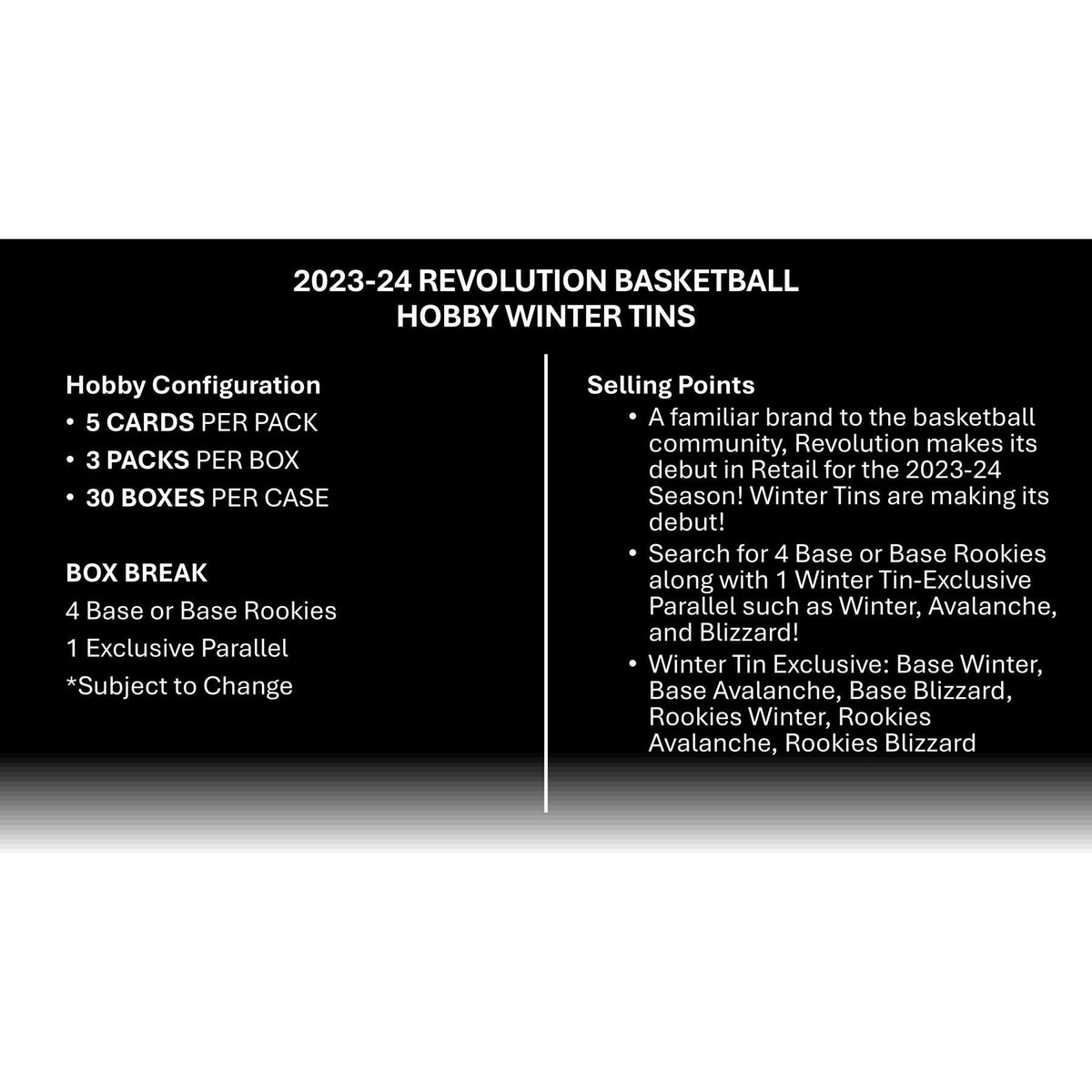 2023/24 Panini Revolution Basketball Winter Tin