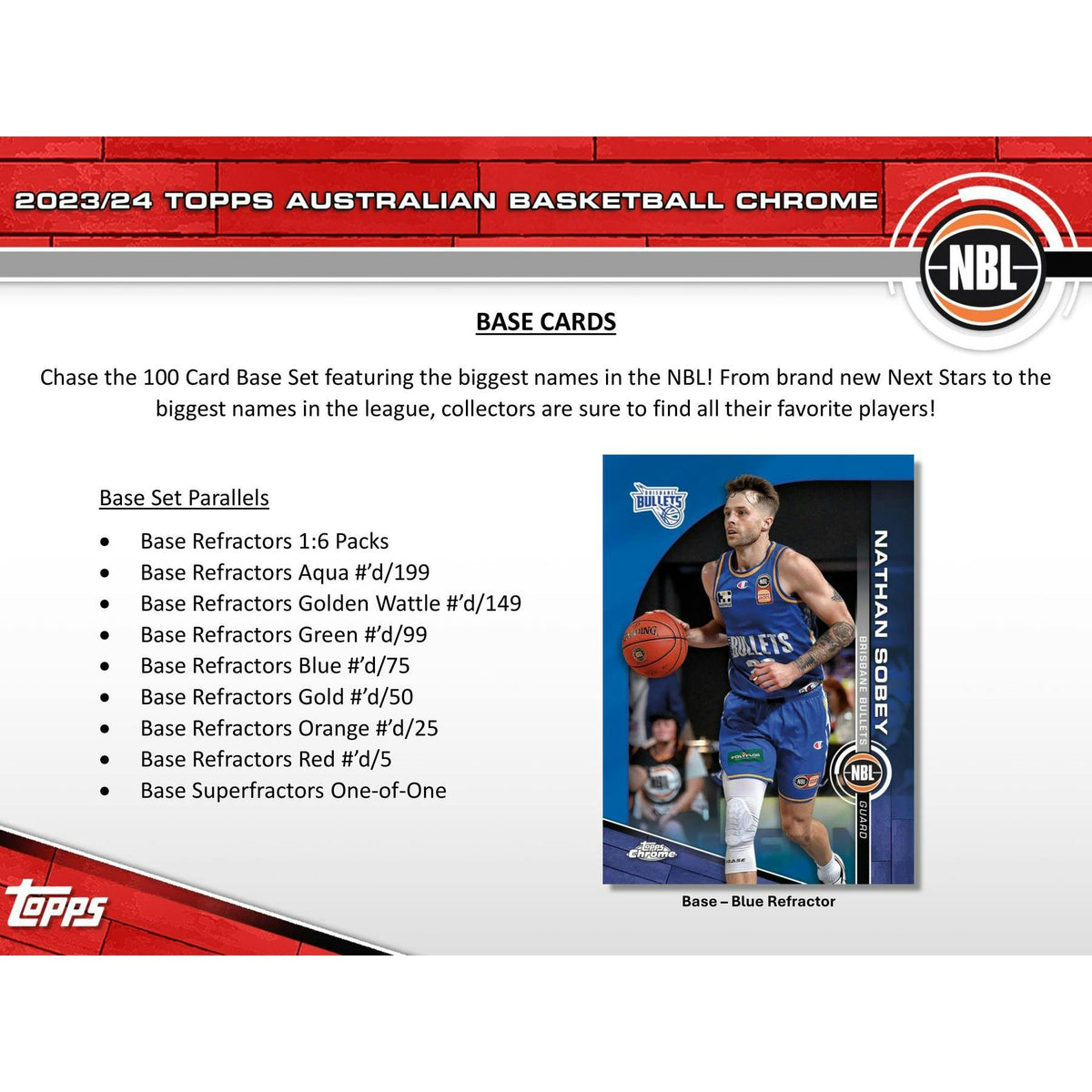 2023/24 Topps Chrome NBL Australian Basketball Hobby Pack