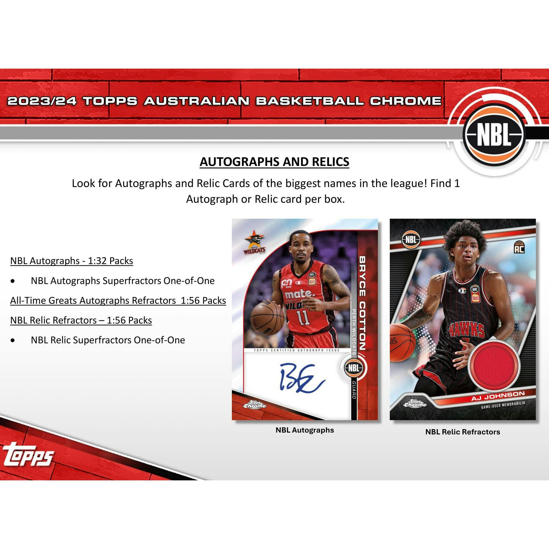 2023/24 Topps Chrome NBL Australian Basketball Hobby Pack