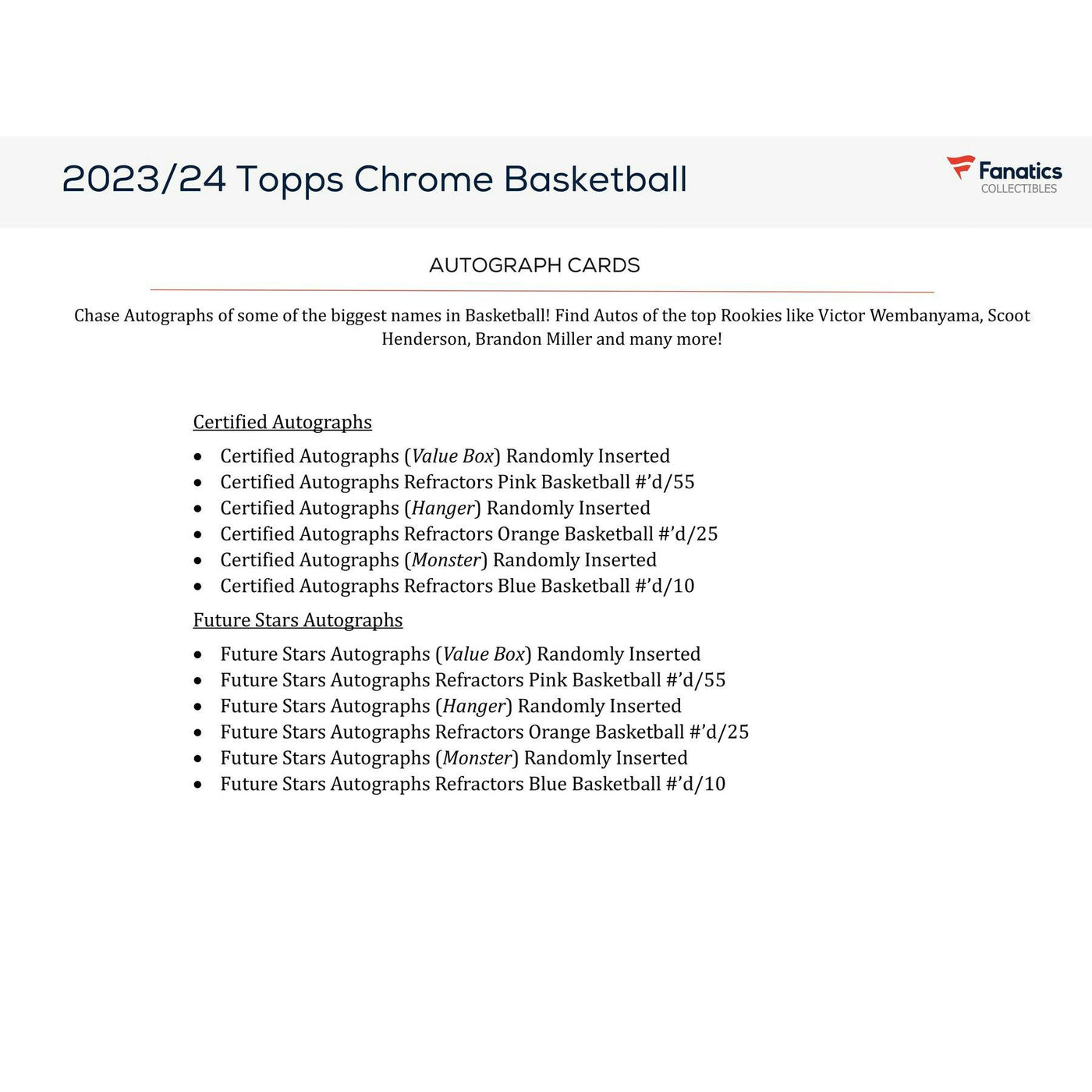 2023/24 Topps Chrome Basketball Blaster Box